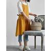 Cotton Linen Cross Back Apron For Women With Pockets For Painting Gardening
