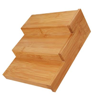 Spices Bamboo Rack Display Stand Kitchen Cabinet Organizer Jars with Labels Tabletop Shelf