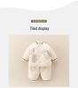 Baby Boys' Autumn/Winter Quilted Cotton Two-Piece Set: Warm Jacket and Pants