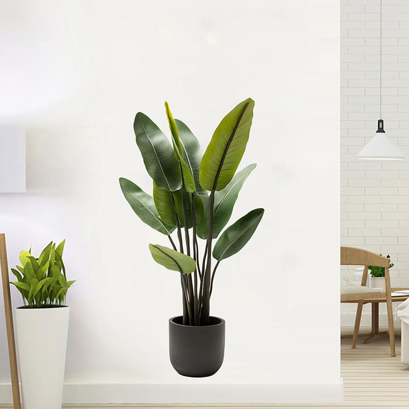 Adesivi Murali Piante Verdi Tropicali Foglie di Palma PVC Soggiorno Arte Poster in Vinile Carta da Parati Decorazione Casa Murale
