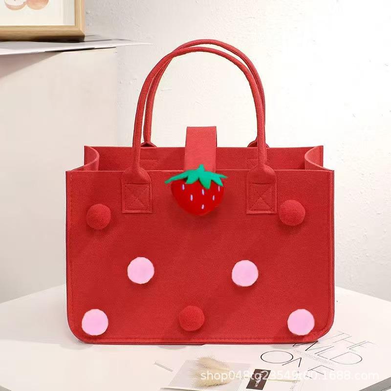 Customizable Cartoon Felt Handbag for Parties & Gift Bags
