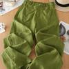 Fashion Cotton and Linen Wide-leg Pants Women's Spring Summer 1116 New High-waisted Casual Summer Ice Silk Linen Straight-leg Pants