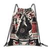 Custom N-Narutoes Akatsukis Drawstring Bag Women Men Lightweight Logo Sports Gym Storage Backpack