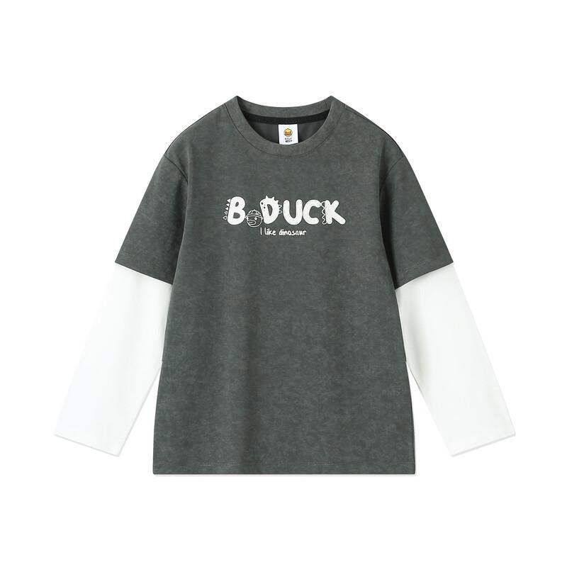B.Duck Boys' Long-Sleeve Fake Two-Piece T-Shirt