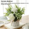 Artificial Flower Plant Potted Vase Imitation Flowers Ceramic Hemp Rope Set Wedding Home Office Party Decoration