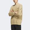 Adidas Sport Performance Solid Logo Round Neck Long Sleeve Sweatshirt Unisex Sweatshirt Beige IV7601