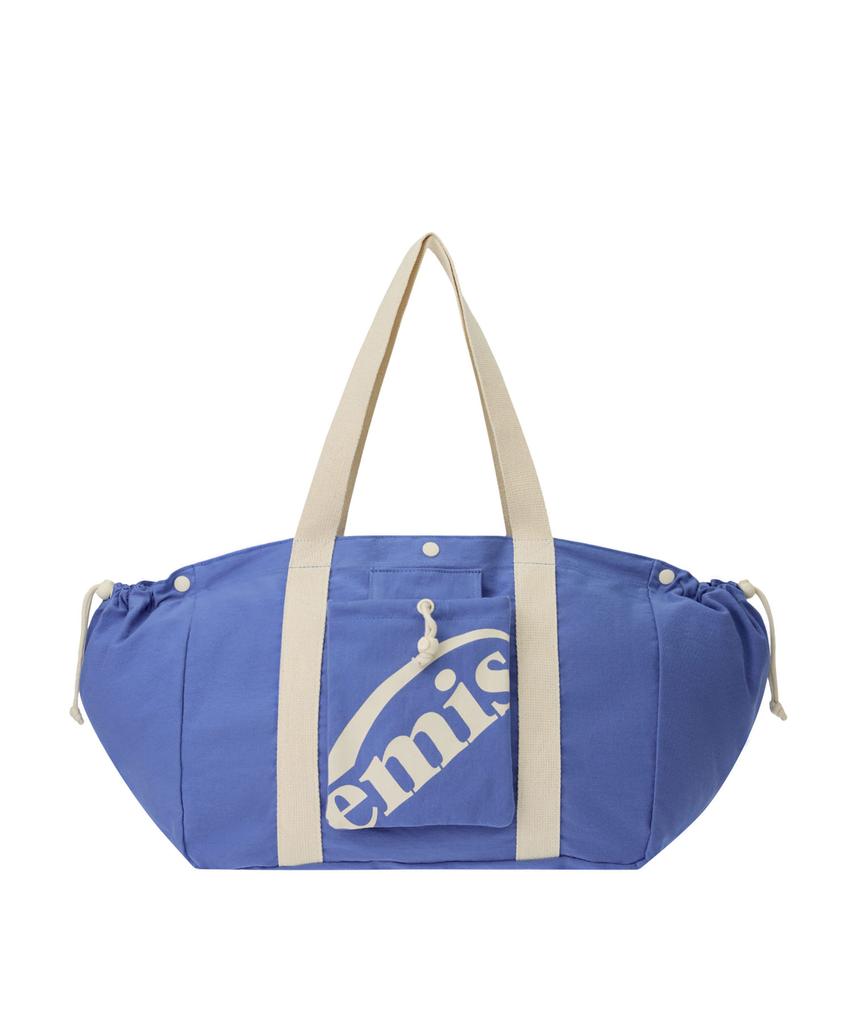 Emis Packable Cotton Tote Bag-Blue