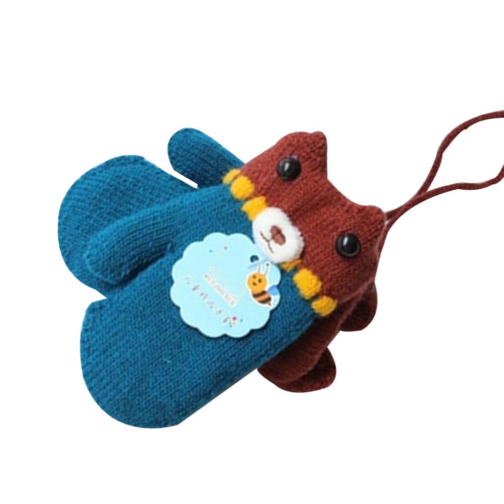 Fashion Toddler Baby Cute Thicken Cartoon Hot Girls Boys Of Winter Warm Gloves