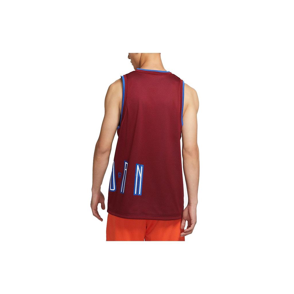 Air Jordan Sport Dna Logo Reversible Mesh Basketball Tank Top Men Tops Burgundy DA7235-677