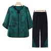 Grandma's Plus Size Summer Outfit: Loose Seven-Sleeve Pullover & Nine-Point Pants Set