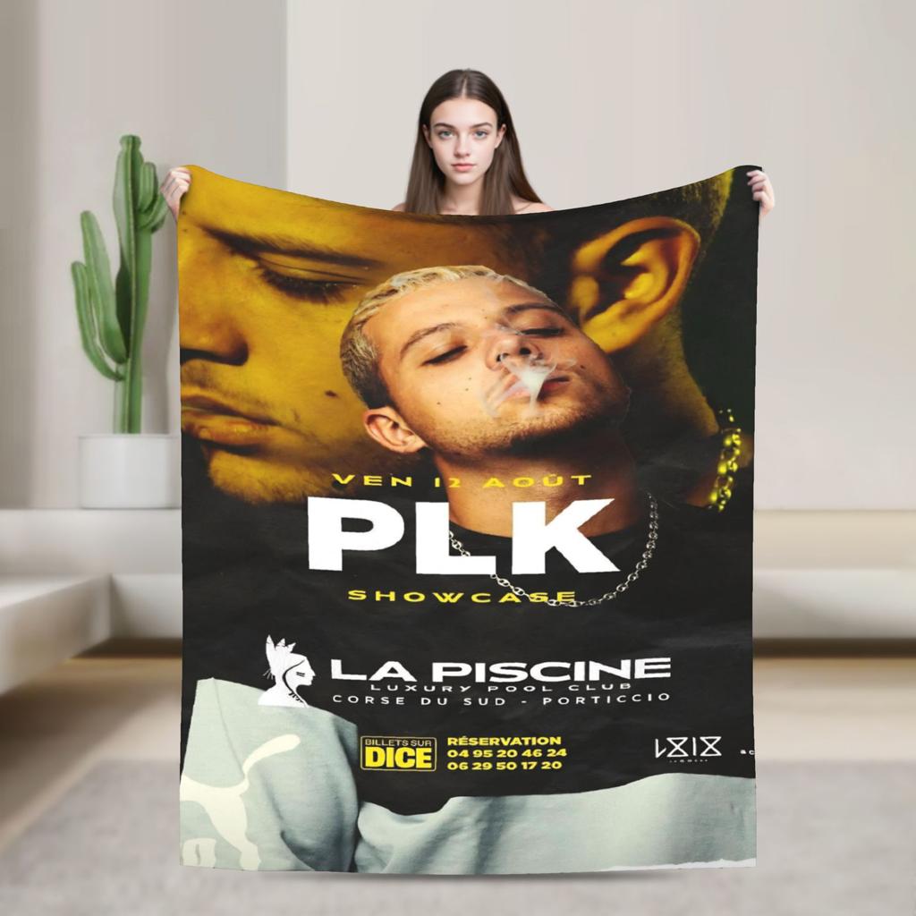 PLK French Rapper Photo Blankets Super Soft Funny Plush Throw Blanket For Home Decor Airplane Travel Flannel Bedspread Bed Cover