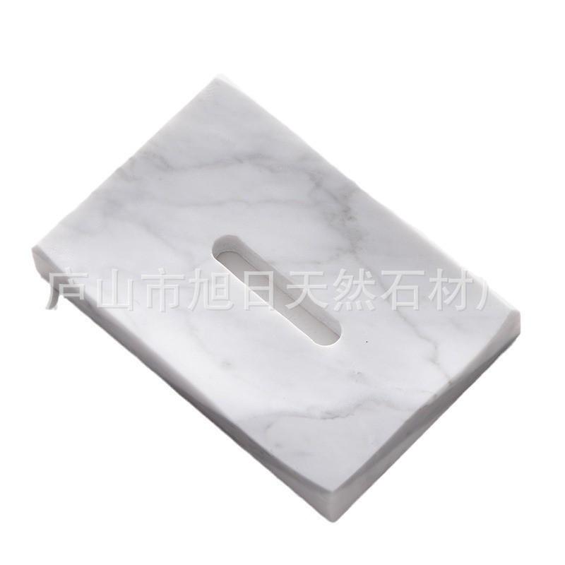 Marble Soap Dish Drainage Tray Bathroom Kitchen Minimalist Stone Holder Handmade Rest