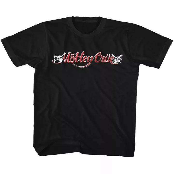 

Motley Crue Red And White Logo Black Youth T Shirt XXXXL