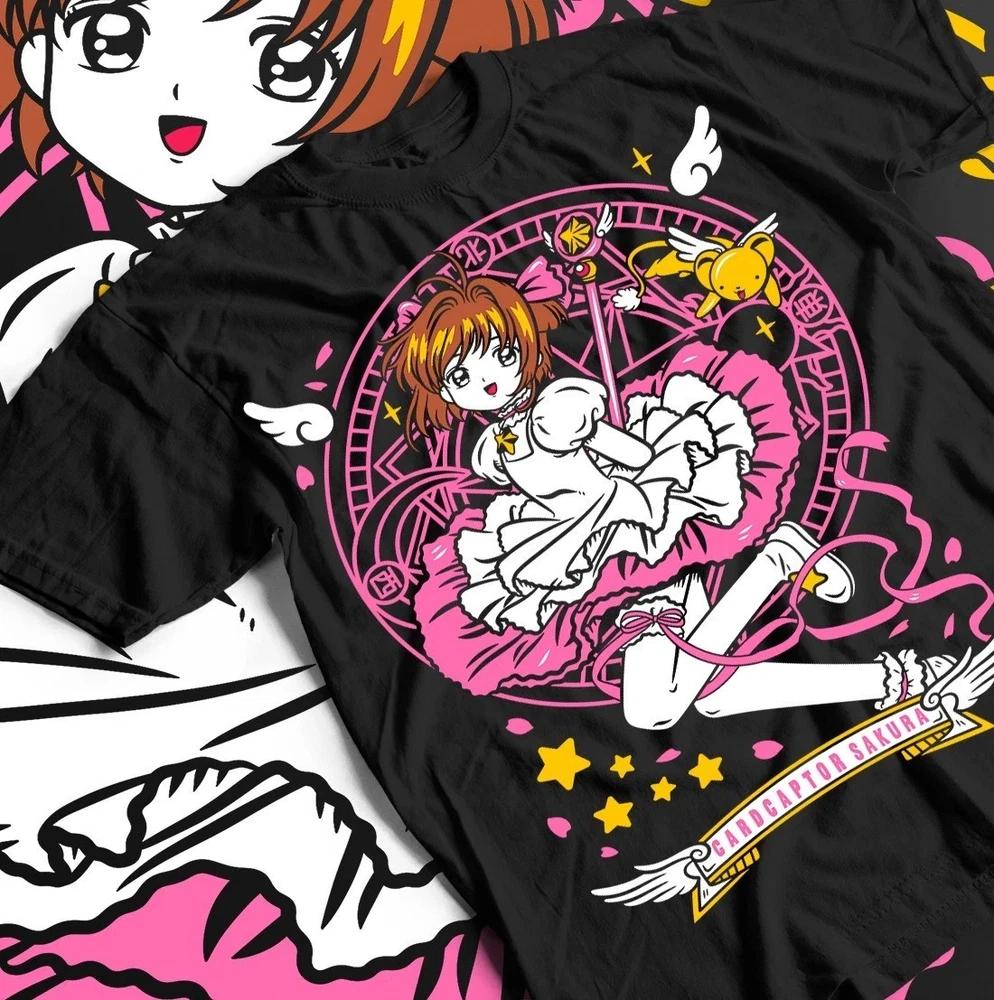 Caraptor Sakura Tshirt Kawaii Anime Tee Waifu Shirt Unisex Cotton Top S