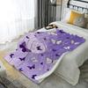 Butterfly Pattern Blanket Microfiber Flannel Cover Blanket Bedroom Living Room Sofa Soft And Comfortable Home Decoration