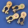 2Pcs M8 M10 Car Battery Terminal Wire Clamps Brass Positive Negative Top Post Connectors Battery Terminal Clips