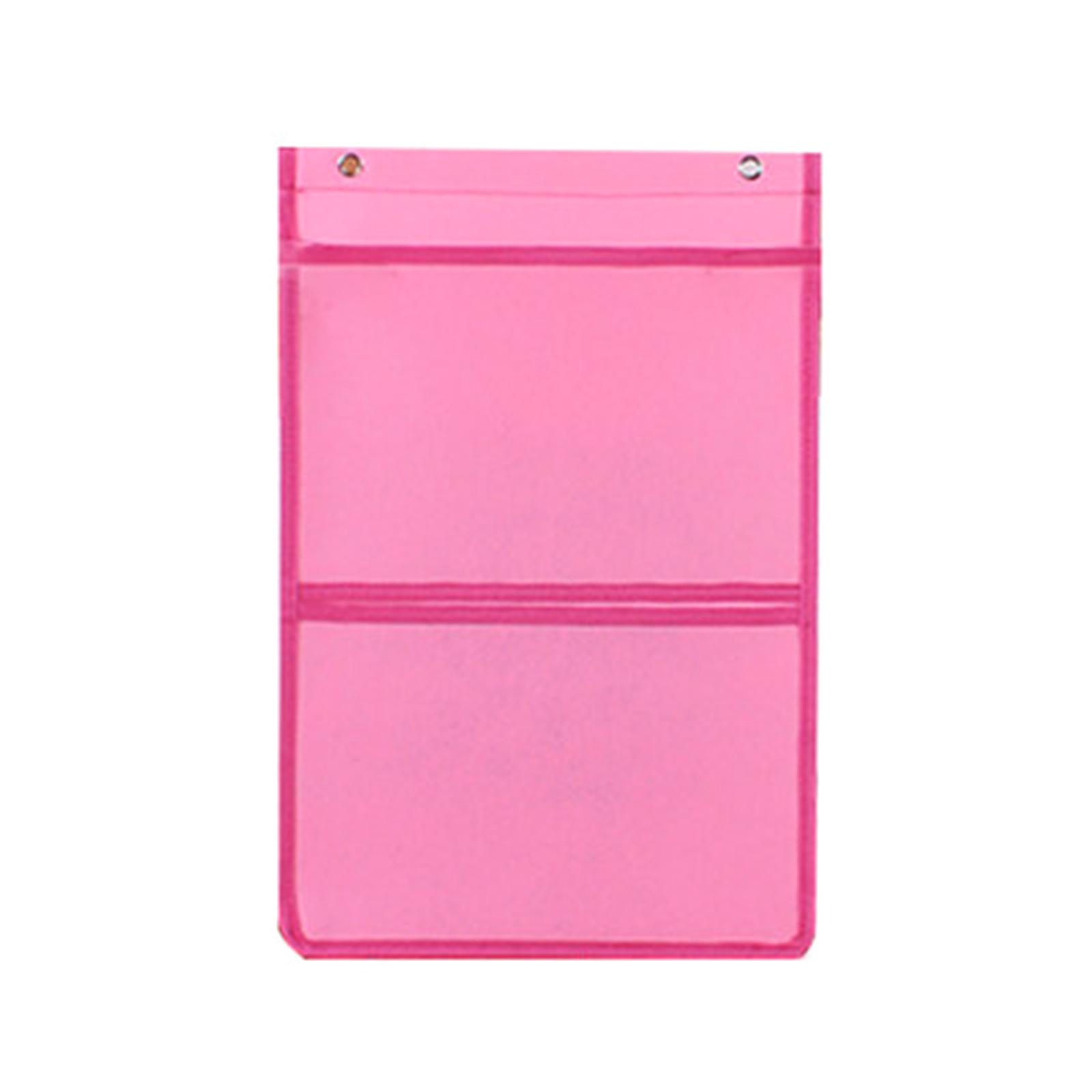 

Карманный настенный органайзер для карточек, практичная подвесная сумка для классных карточек, рисунков, демонстраций в классе 2 розовый