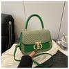 Splicing popular lock 2025 large-capacity new large-capacity fashionable simple crossbody portable shoulder women's bag