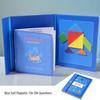Grenzüberschreitendes magnetisches Holz-Tangram-Puzzle für Kinder - Lern-Puzzle für Erstklässler