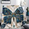 puppy vintage butterfly Print Flannel Blanket,High quality Comfortable for All Seasons,Home Decor,Warmth and Comfort,Perfect for Christmas Gifts