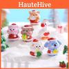 Cute Resin Christmas Animal Figurines For Diy Snow Scenery Craft And Gifts