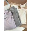 Purple French Style Brushed Long Sleeve Round Neck Women's T-Shirt - Spring/Autumn Elegant Base Layer