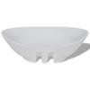 Ceramic Wash Basin Ceramic Sink Overflow Oval Shape 59 X 38.5 Cm
