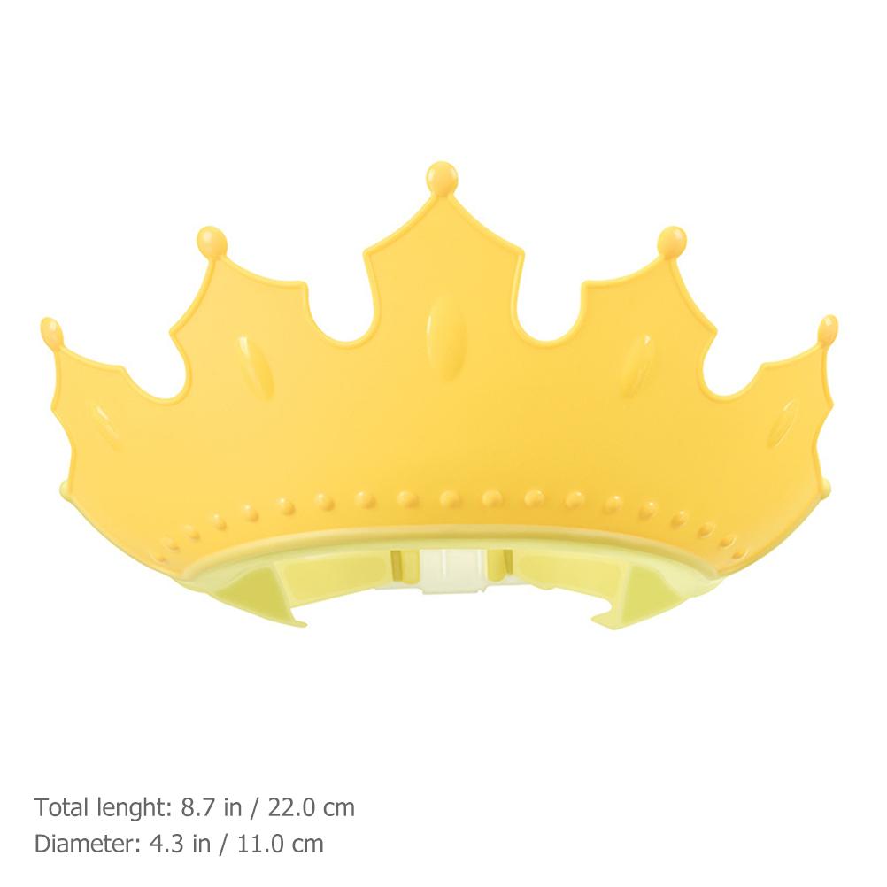 

Kids Washing Hair Hat Crown Shape Adjustable Waterproof Bath Cap Keeps Shampoo Out of Eyes Ears Fun Cartoon Design жёлтый
