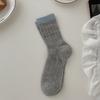 Ladies Spring and Summer Thin Color Hollow Out Boneless In The Tube Pile Pile Cotton Socks