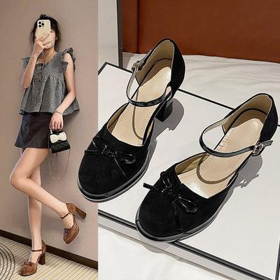 Foreign Versatile Little Mary Jane Sandals Internet Celebrity Explosion Fairy Style Bow Temperament Sandals
