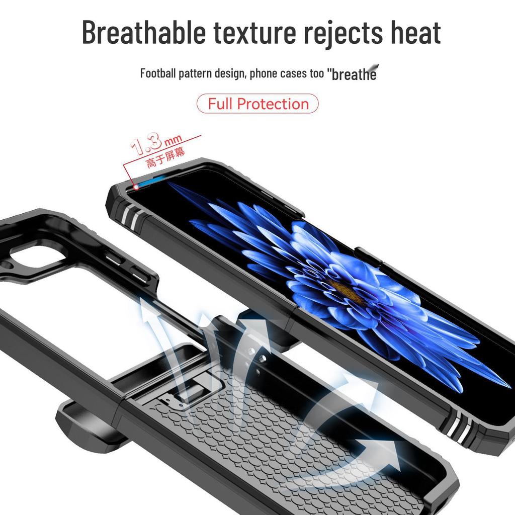 Samsung Z FLIP6 Stoßfeste Soldatenhülle: Stoßfeste & Rundum-Schutzhülle für FLIP5