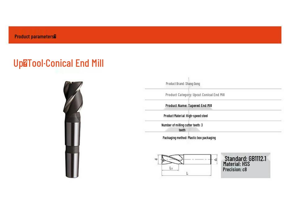 Shanggong Coarse Tooth HSS Morse Taper Shank End Mill (Sizes: 14, 16, 18, 20)