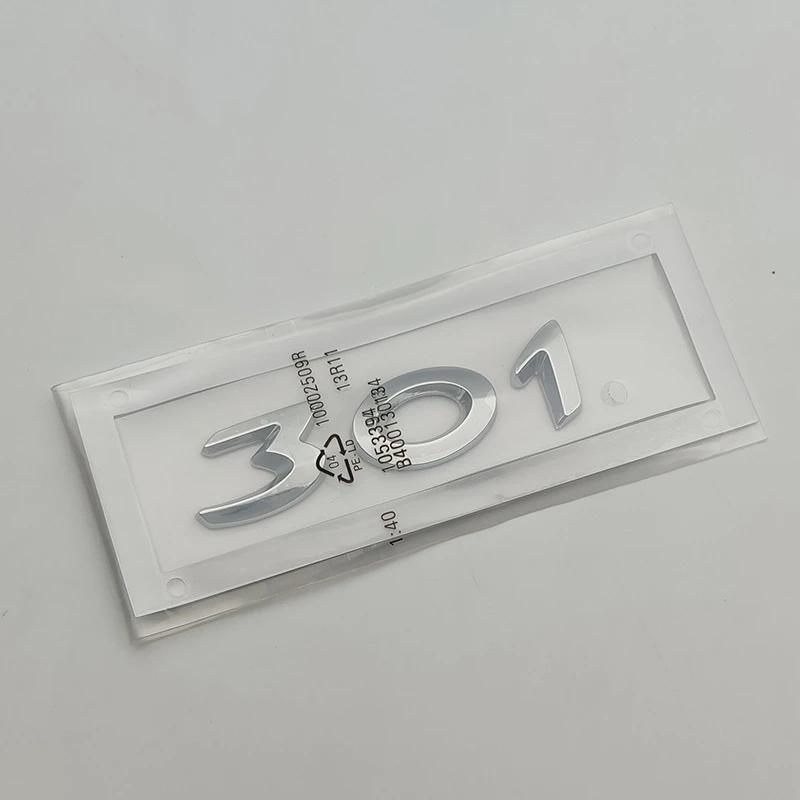 

3d ABS Chrome логотип 301 эмблема буквы клейкая табличка на багажник автомобиля значок наклейка для 301 наклейка аксессуары серебряный