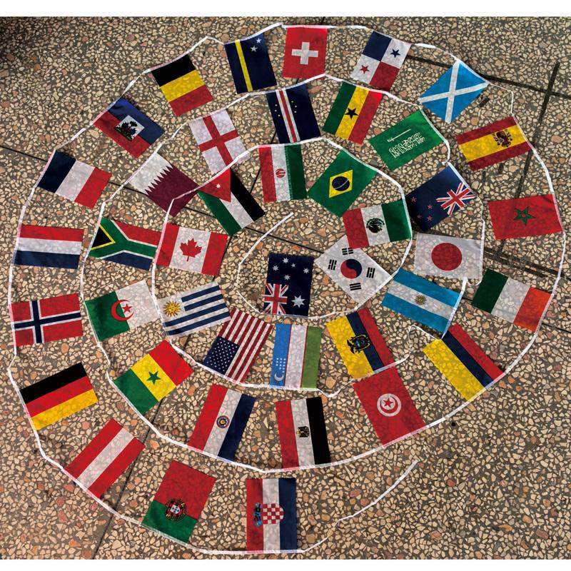 Aerlxemrbrae 2026 42pcs Country Flag NEW cup Countries Flag Bunting National String Banner Football Event Garlands decor