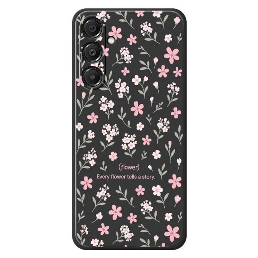 For Samsung Galaxy A16 5G/4G Case Small Flower Pattern Printing Straight Edge TPU Phone Back Cover