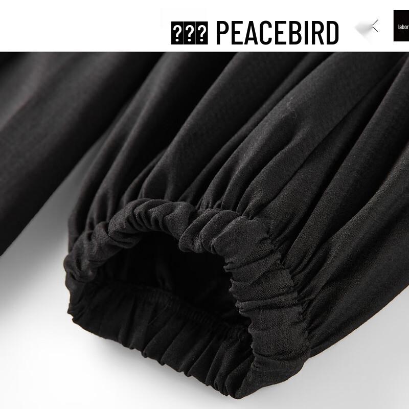 PEACEBIRD Women's V-Neck A-Line Shirt Dress