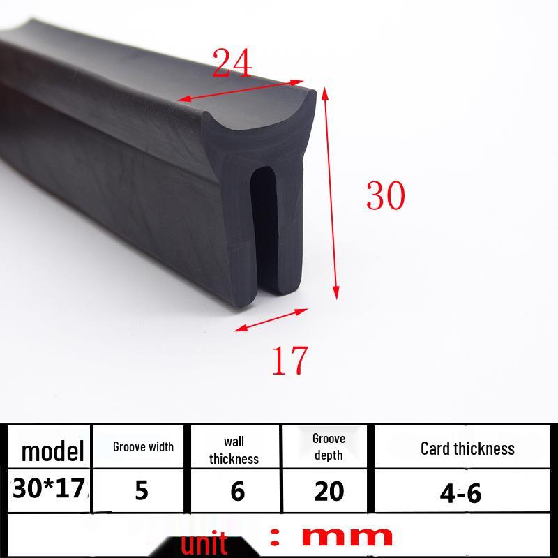 U-Shaped Rubber Anti-Collision Edge Seal Strip for Glass and Steel Plates