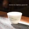 Suet Jade Porcelain Kung Fu Tea Master Cup Household White Porcelain Tea Small Gu Cup Ceramic Single Cup Tea Cup Tea Set