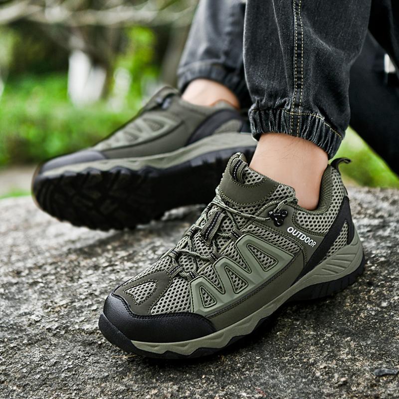 Hiking Shoes For Men Outdoor Mountain Boots Non-Slip Climbing Shoes Trekking Walking Hunting Tactical Sneakers Rubber Boots