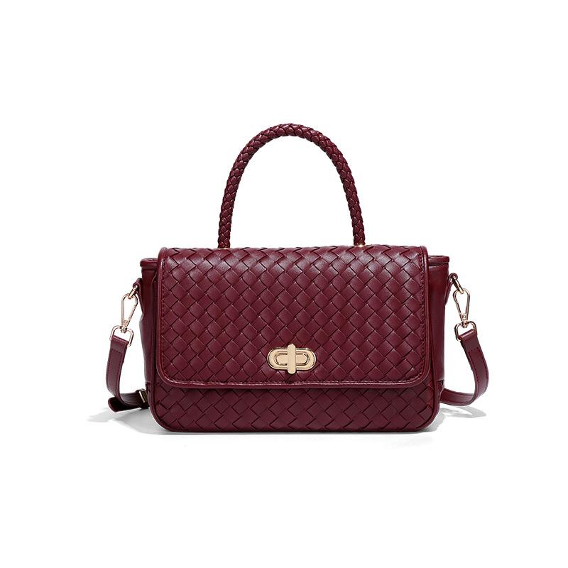 

Зимняя женская плетеная сумка высокого класса, нишевая универсальная и трендовая сумка, сумка через плечо