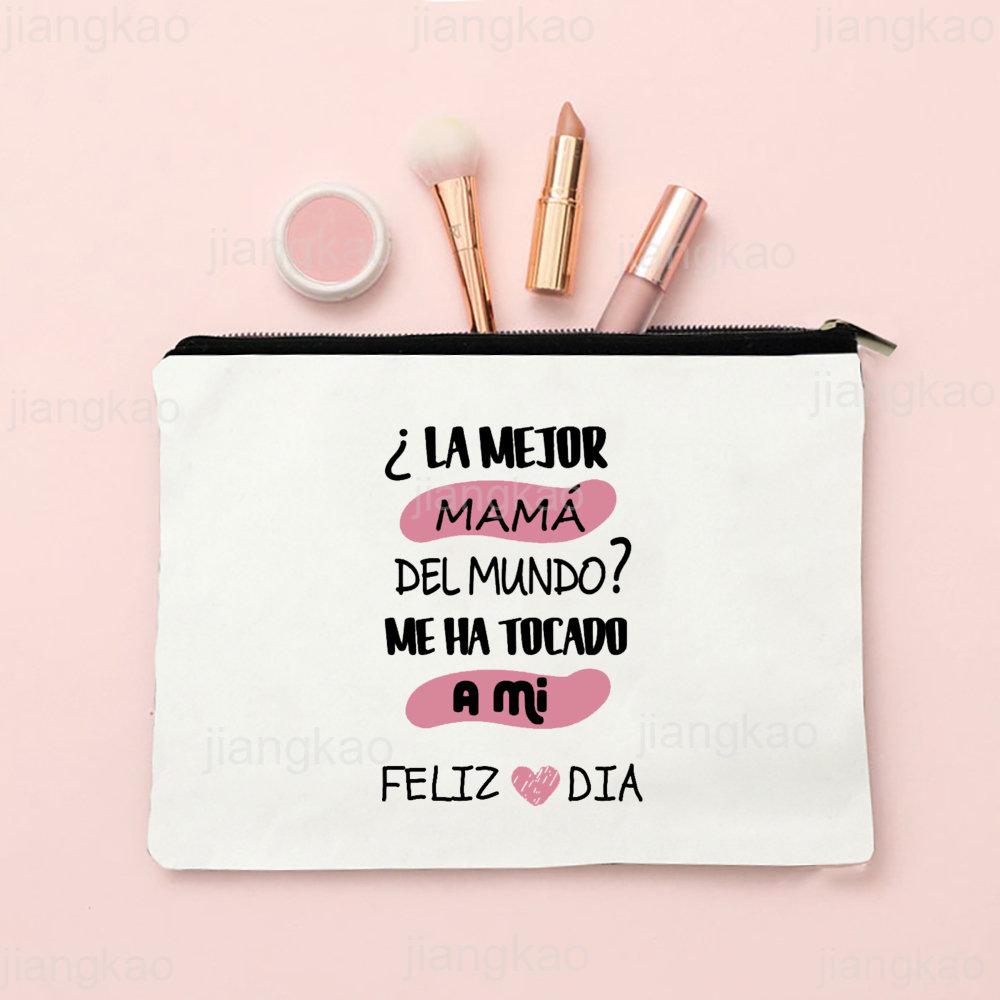 

Best Mom In The World Printed Makeup Bags Women Travel Cosmetic Case Female Wash Storage Pouch Festive Birthday Gift for Mother