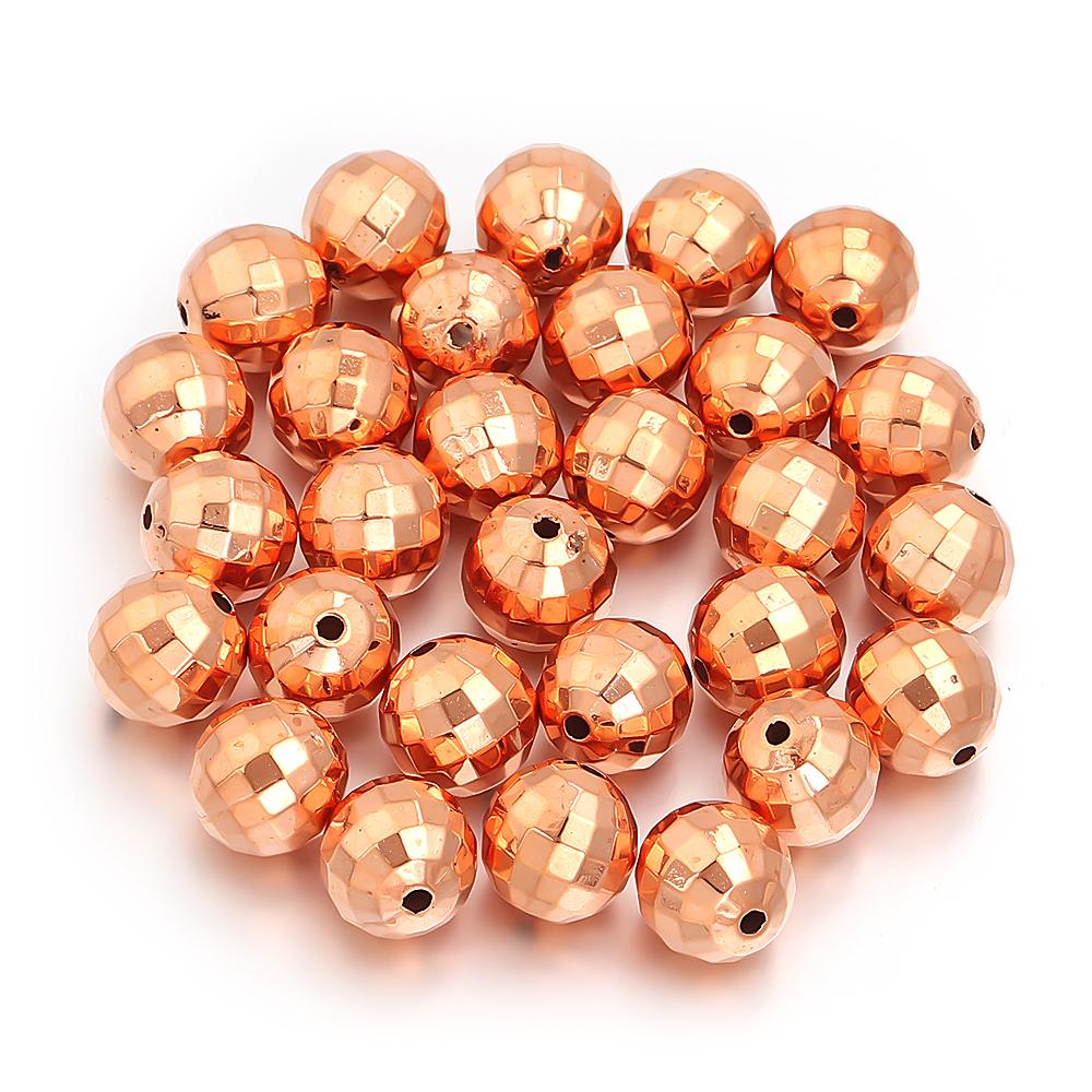 20-200pcs/lot 4-14mm Faceted Round Ball Beads CCB Beads Loose Spacer Beads For Jewelry Making DIY Necklace Bracelet Accessories