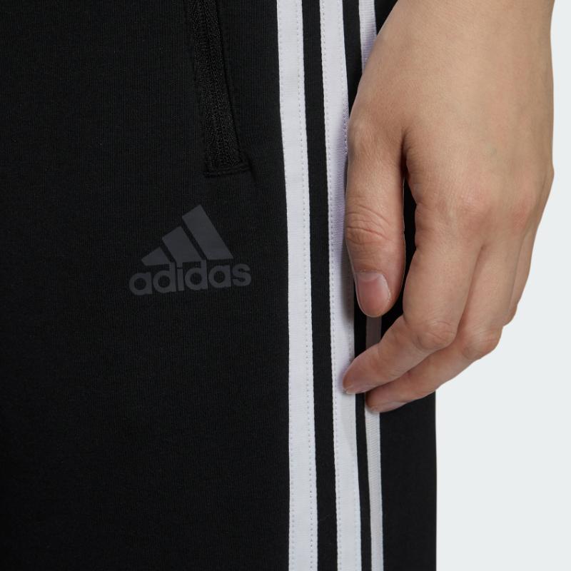 Adidas Essential 3-Stripes Tapered Cuff Track Pants Women Bottoms Black GT6826