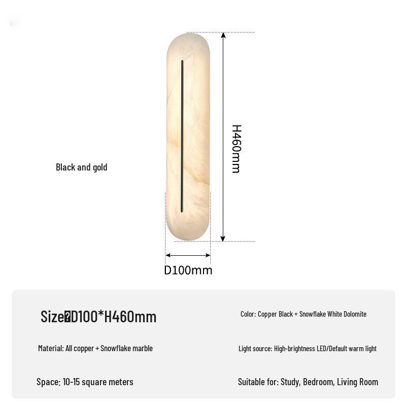 Modern Alabaster Wall Light - Minimalist French Design for Living Rooms, Bedrooms & Hallways