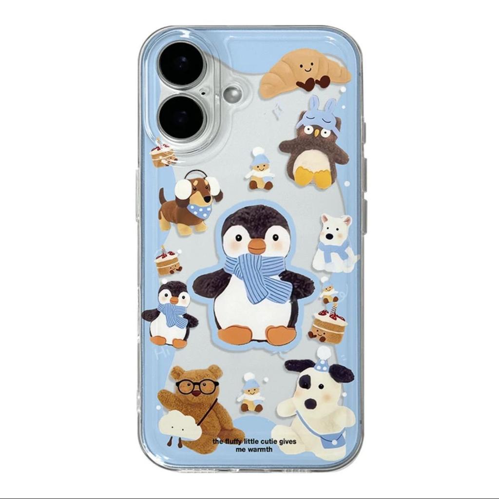Cute cartoon for Apple 15PROMAX mobile phone case 16 16pro anti-drop xsmax animal 11 12 three-dimensional