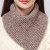 Windproof Neck Warmer Solid Color Turtleneck Simple Scarf for Women Girls