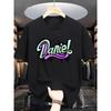 European Sizes Summer Men's Fashion Pattern Short Sleeve T-shirt with Letter Pattern Print