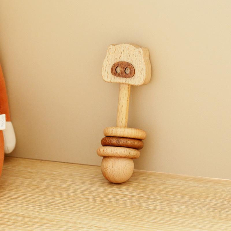 Children's Musical Wooden Rattle Toy Set for Early Education and Gift