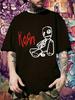 Korn Band Print Fashion Trendy Short-Sleeve T-shirt