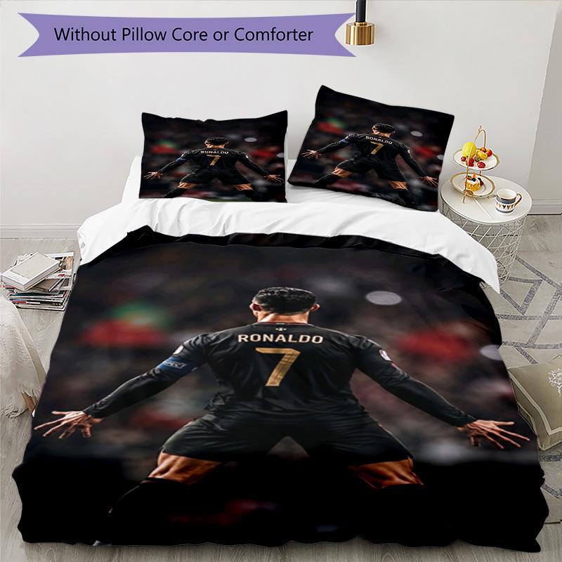 Ronaldo's Devil's Arrival Bedding Set, Breathable Duvet Cover with Pillowcases, Soft Bed Linen for Bedroom Home Decoration, Perfect Festival Birthday